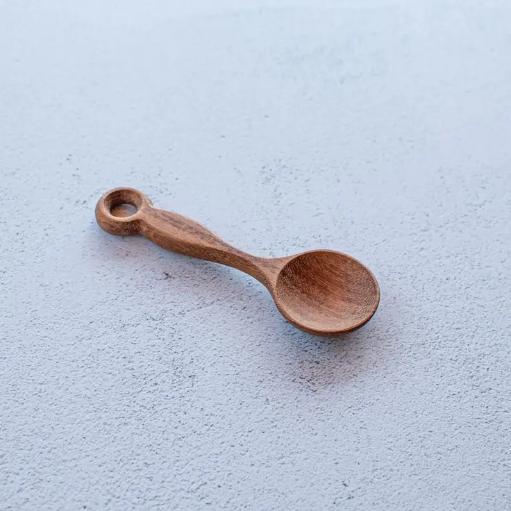 Bamboo Wood Spoon Set with Elegant Design Perfect for Home Kitchenware and Soup Dessert