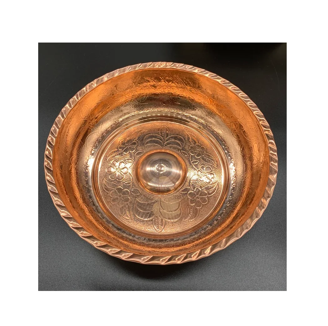 Natural Polish Foot Pedicure Bowl Best Selling Customize Packing Copper Hammered Luxury Round Shaped