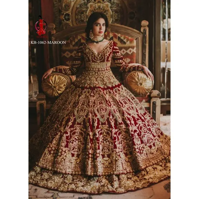 Дизайнерская новейшая одежда для невесты 9000 бархатная вышивка необычная работа в стиле Дори полная алмазной lehenda Холи оптовая цена