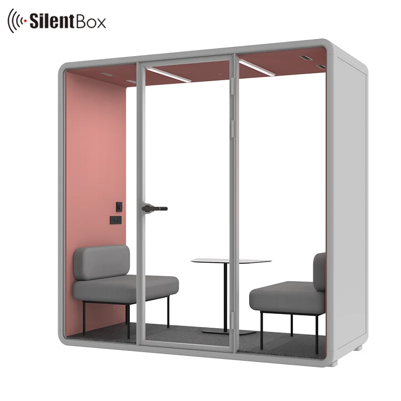 Model small large meeting pods for office soundproof cabin with compact laminate furniture