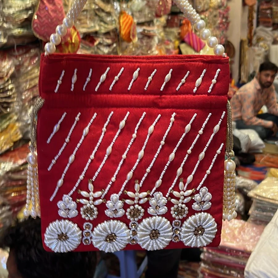 Traditional Hand Embroidered Designer Handbags Beaded Bags Handmade Ladies High Quality Party Bags Coin Potli Bags Wholesale