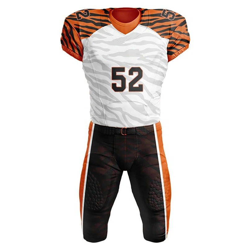 wholesale custom made American footballs uniforms with 100% polyester quick dry breathable comfortable with custom logo and size
