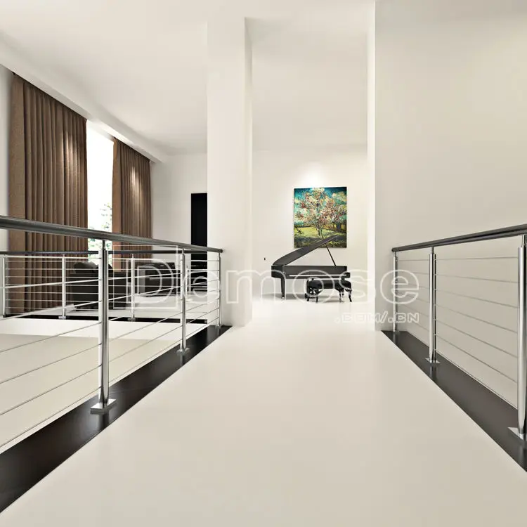 Sports Venues Exterior Place Railings Screw Balcony Hand rail Matte White Black Red Concrete Basement Aluminium Alloy Baluster