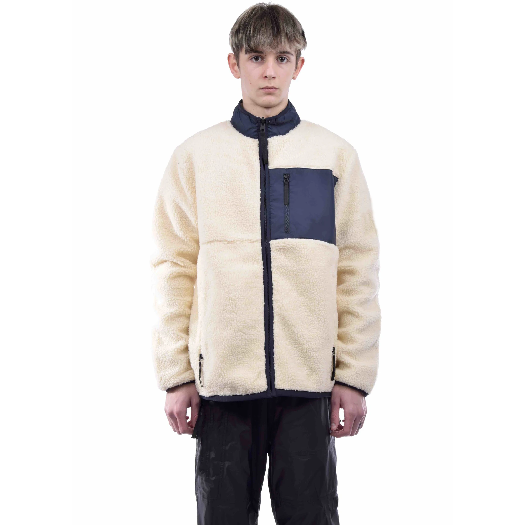 New Design Men Clothing Wholesale Professional Fleece Material 2024 Polar Men Sherpa Jacket