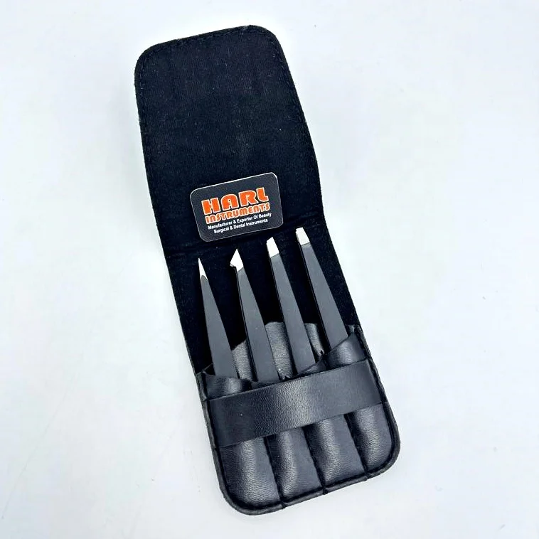 Custom Logo Personal Beauty 4 Pieces Eyebrow Tweezers Set Makeup Tool Eyelash Tweezers Make Up Tweezers Kit Eyebrow Clip Set