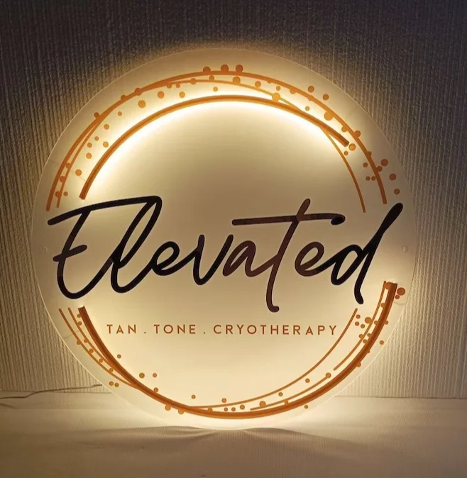 Custom Neon Backlit Sign Customized 3D Store   Beauty Salon Sign Round  Bar  Cafe Sign