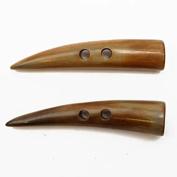 Real Buffalo Horn Toggle Button Genuine Horn Buttons Wholesale Cheapest Toggles Button For Jeans Coat Top Quality
