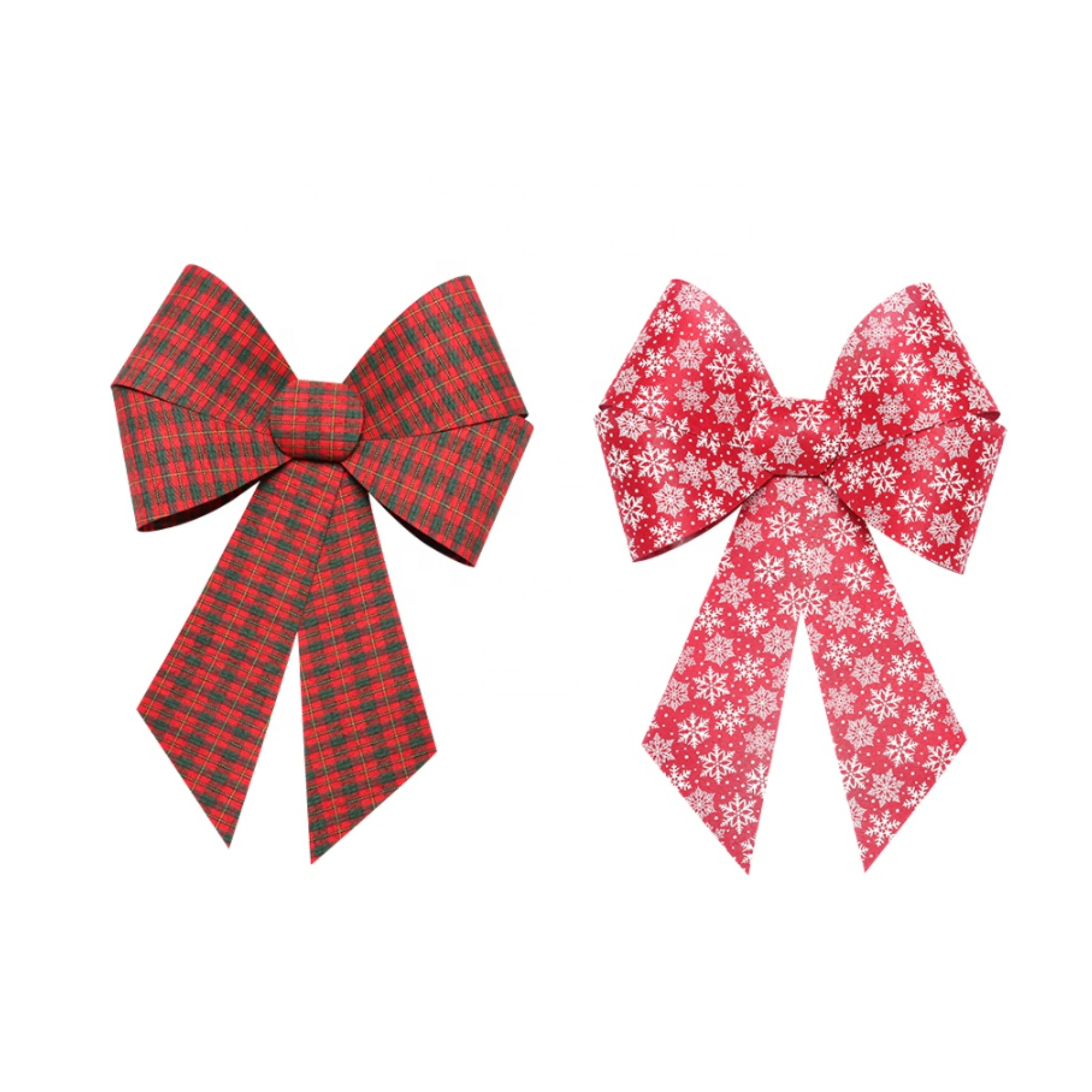 White Snowflake Decorative Bow Christmas Decorations Xmas Tree Ornaments