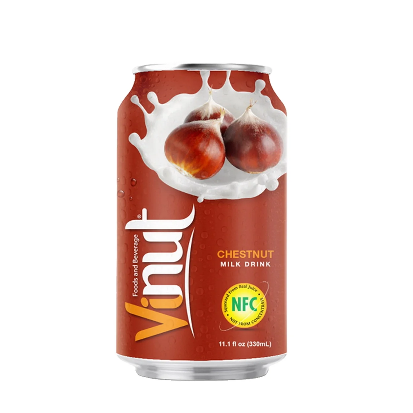 VINUT 330ml Chestnut Juice OEM Service Natural Puree with Coconut Flavour Halal Certified Glucose Rich Fruit Juice Water Based