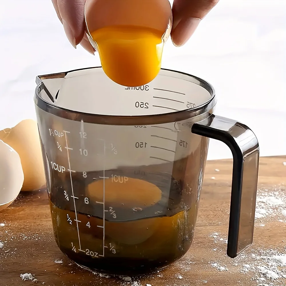 150-1000ml 17*13cm Transparent Brown Kitchen Liquid Double sided Measuring Cup BPA Free Plastic Measuring Cups Set Baking Tools