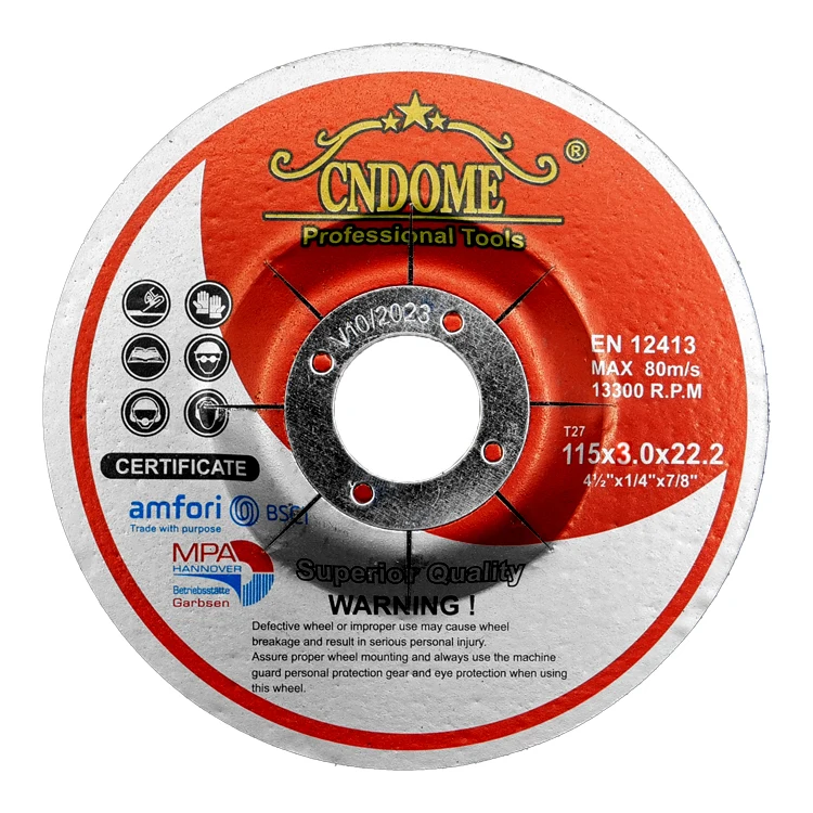CNDOME 4 12 cutting grinding disc for stainless steel cutting disc disco de corte para esmerilhadeira both for grinding and cut