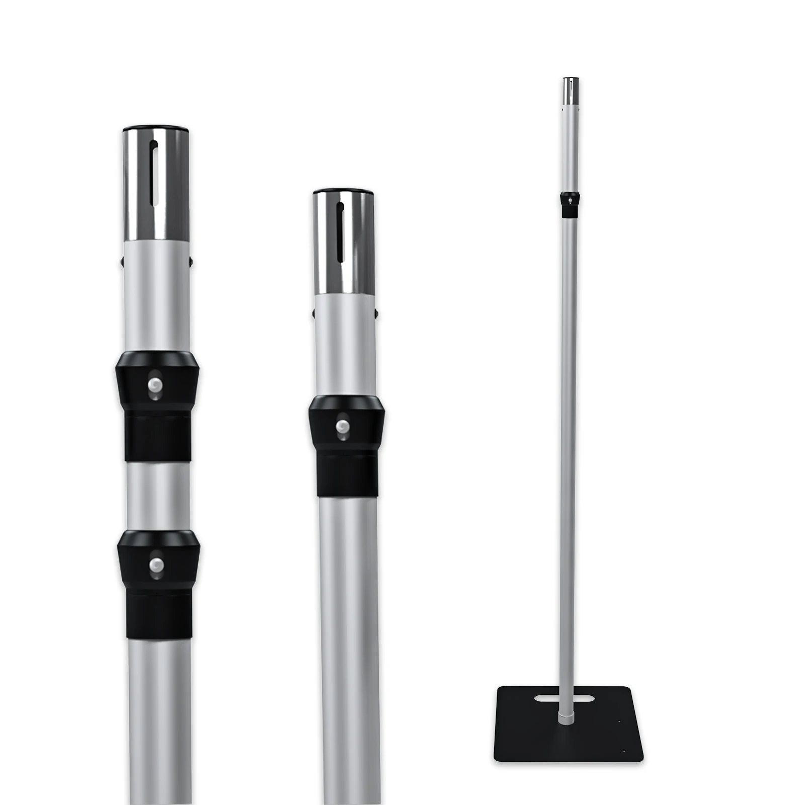 Adjustable Uprights Telescopic Slip-fit Upright 5-20ft with slip lock collar for Pipe and Drape Systems Arch Backdrop stand