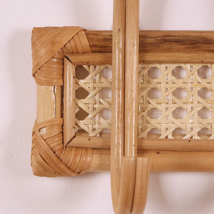 Wholesale Natural rattan Hanger Rattan Coat Racks for Home Hotel Decoration made in Vietnam