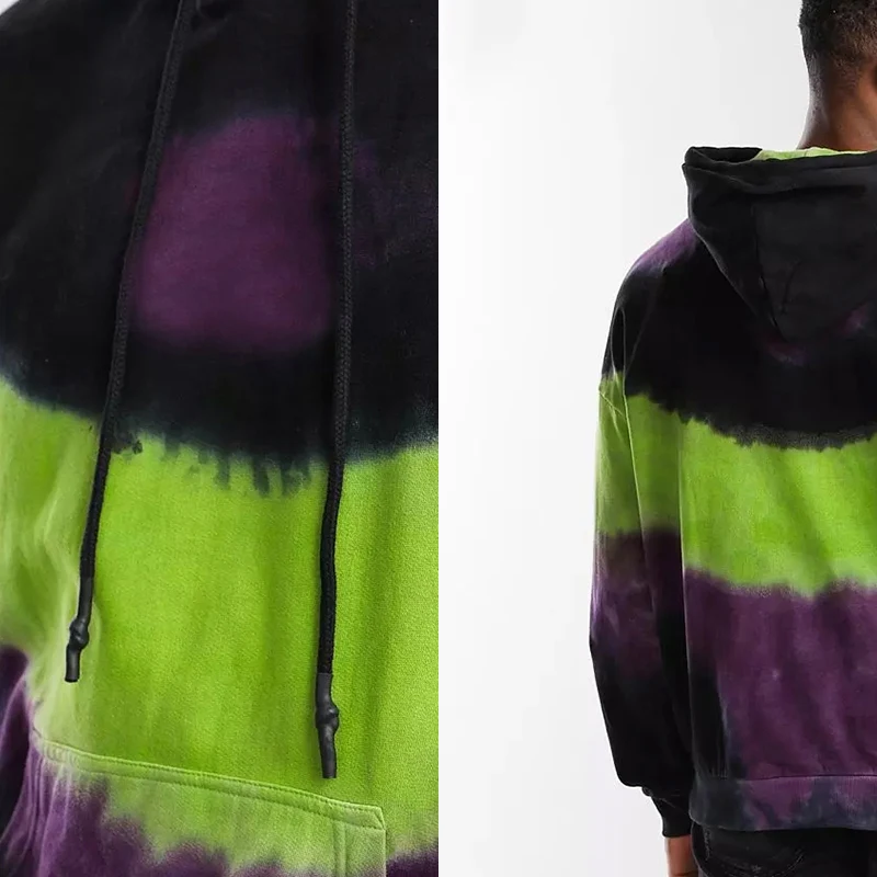 Hot Sale Best Selling Custom Design Over Sized Drop Shoulder Warm Winter Street Wear Tech Fleece Cotton Pullover Tie Dye Hoodies