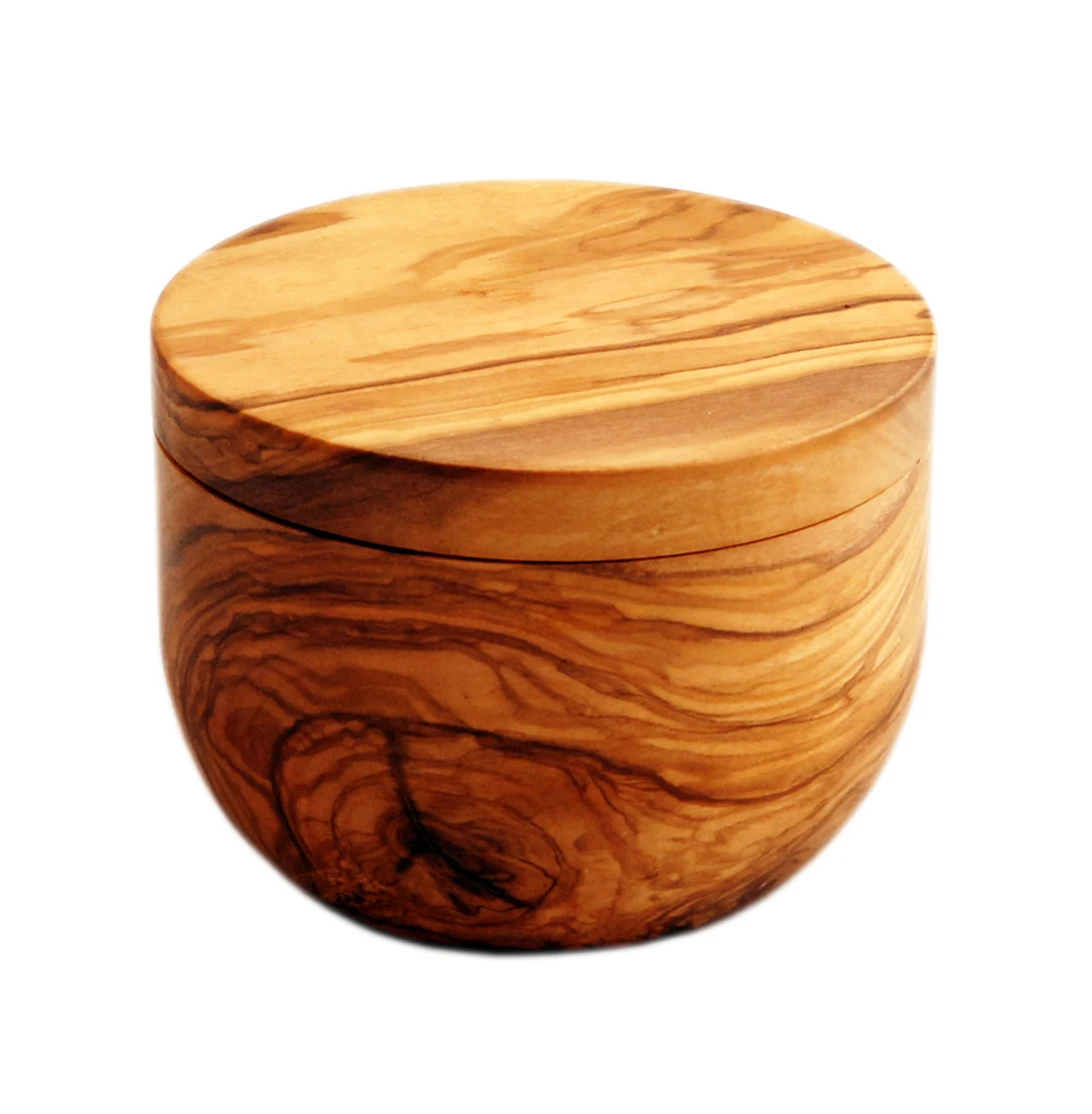 italian design Handmade Olive Wood Salt Keeper kitchen wooden salt box Container canisters