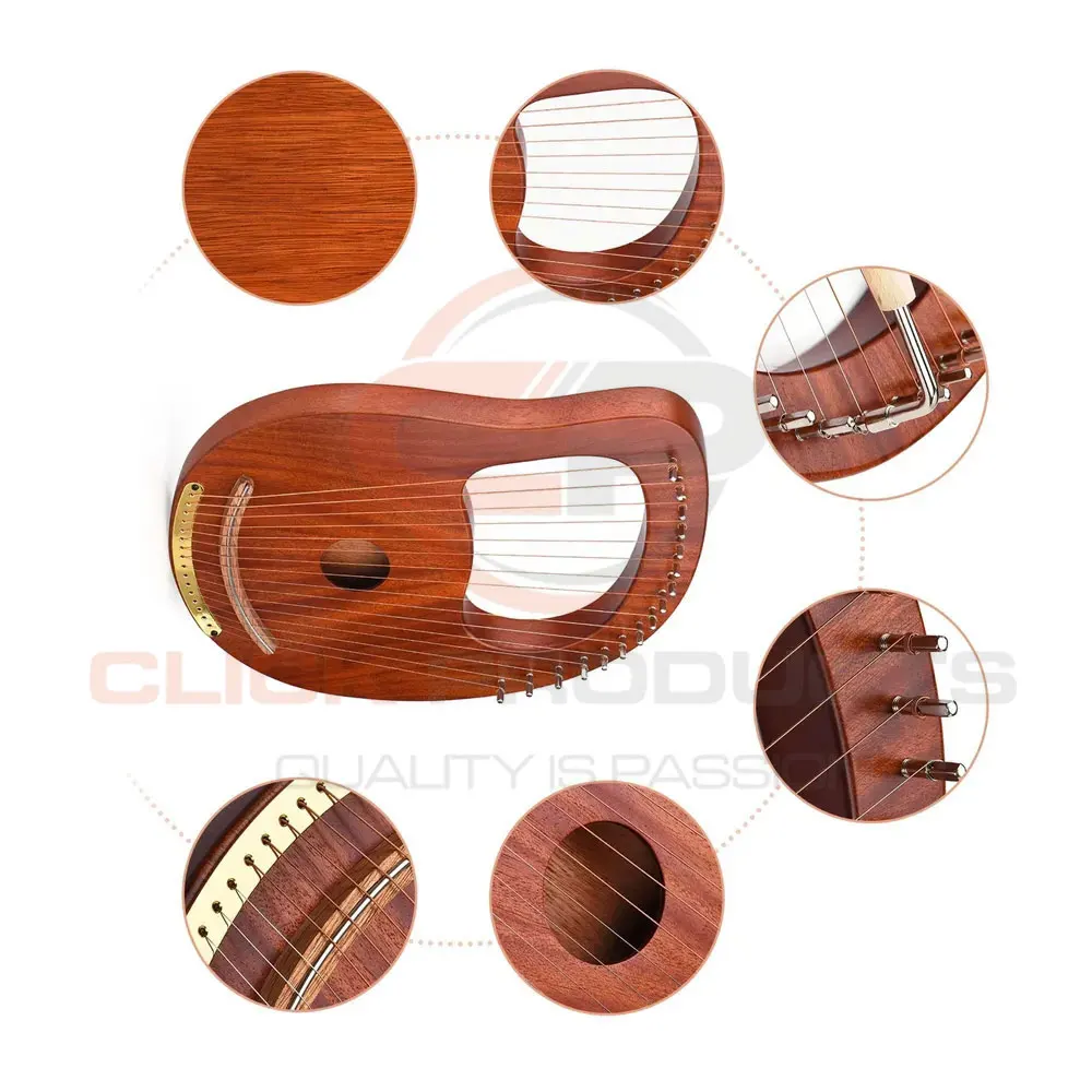 16-String Wooden Lyre  Harp High quality handmade 10 strings Ancient Greece Canadian maple wood Lyre Harp