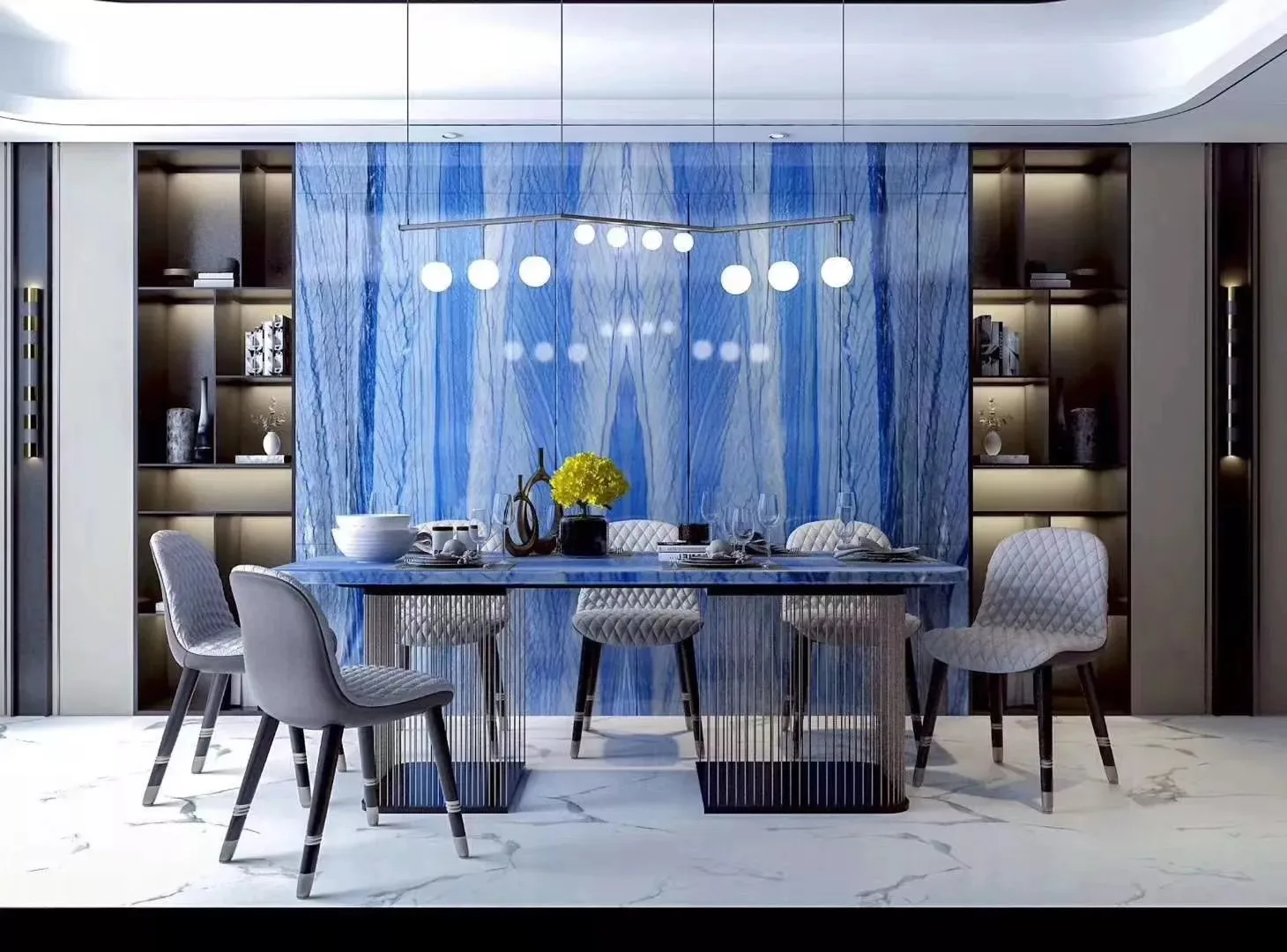 Azul Blue Macaubas Quartzite Stone Decoration Slabs
