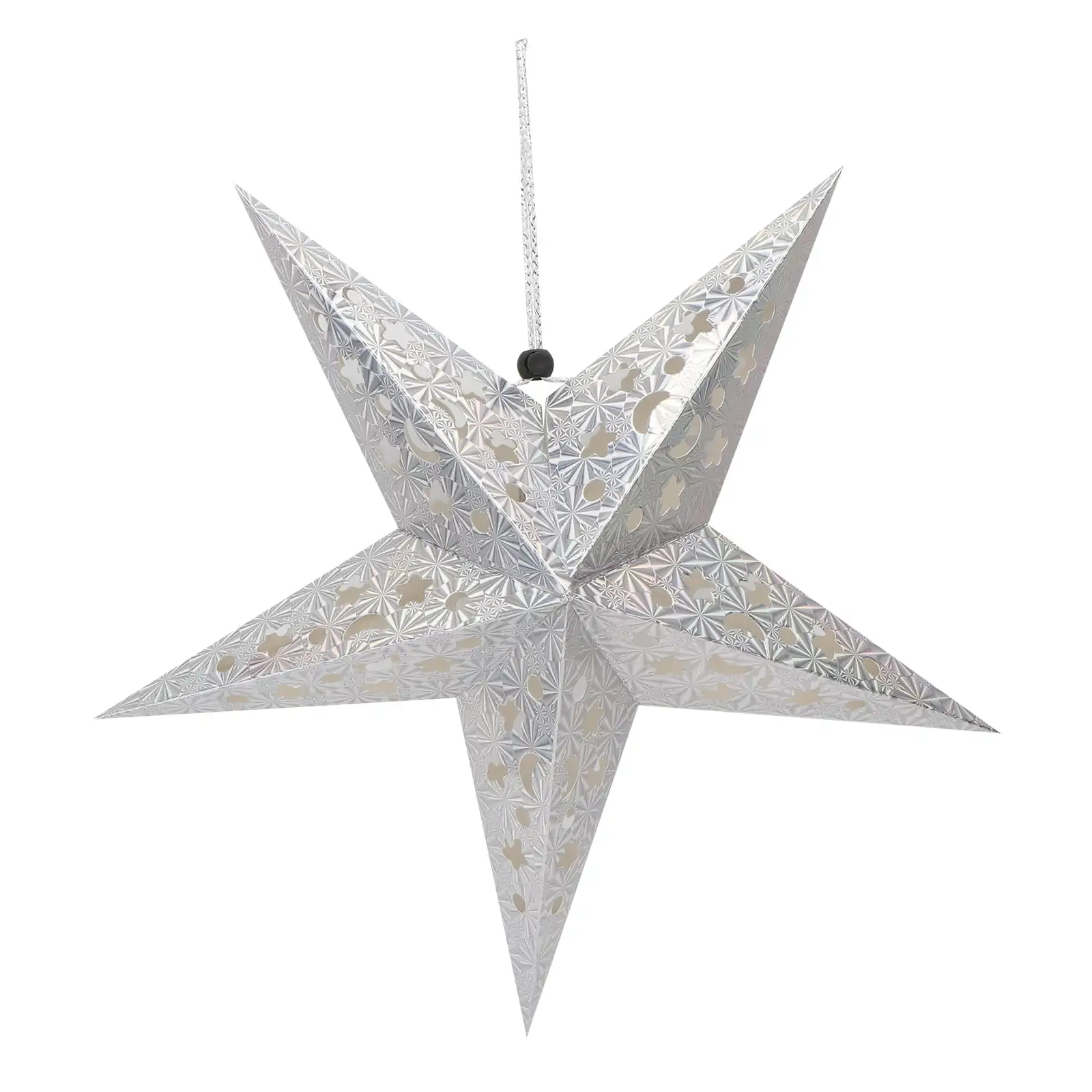 Paper Star Lantern Lights Hanging Light Christmasstars Shade Lamp Diwali Silver Decorations White Lighted Lamps Star Lanterns