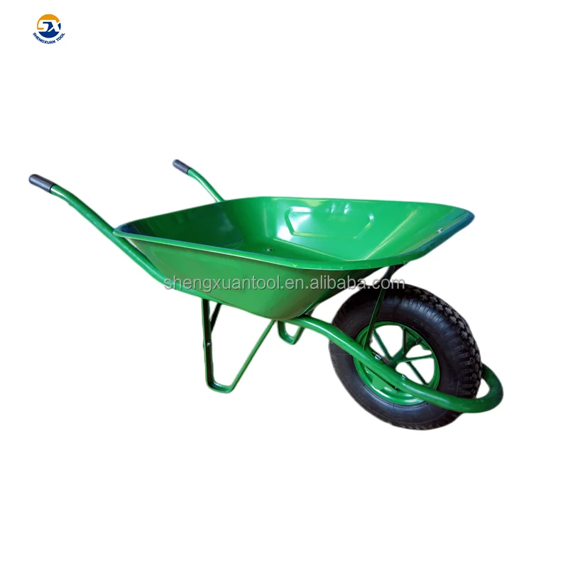 Promotion sales Green color 1.0mm thickness steel wheel barrow france model wb6400