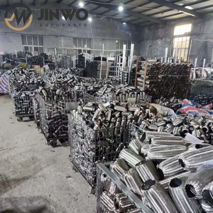 Automobile Exhaust Flexible Bellow Pipe With Nipples For Car Exhaust System Car Exhaust Flex Pipe