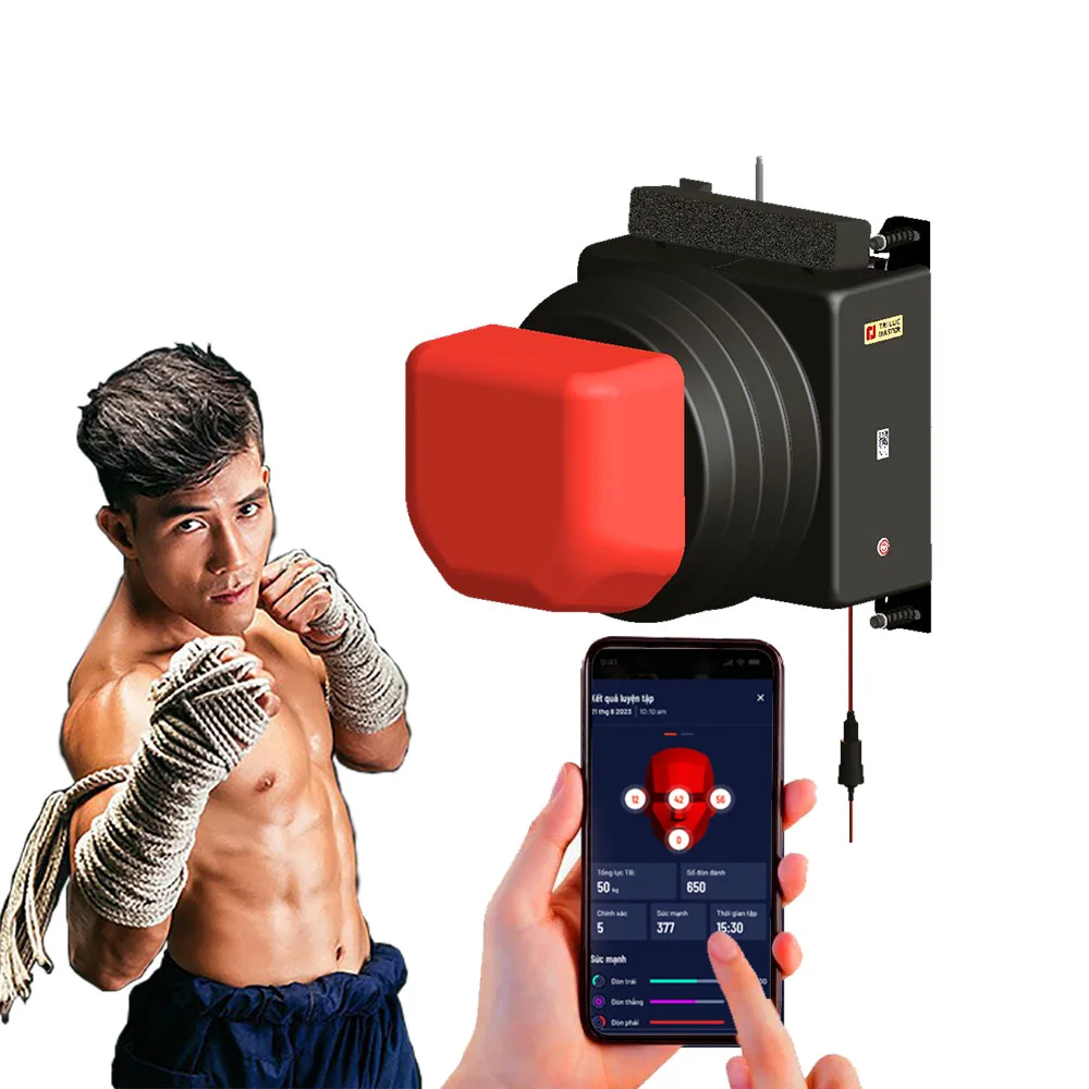 Smart Wall-Mounted Boxing Training Machine with Accurate Punch Measurement, Diverse Workouts or All Ages, Ideal for Home and Gym