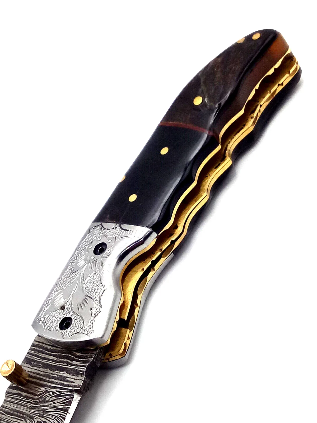 New Style Outdoor Camping Hunting Folding Pocket Knife Wholesale Folding Knifes With Black Resin Handle Handmade Pocket knives