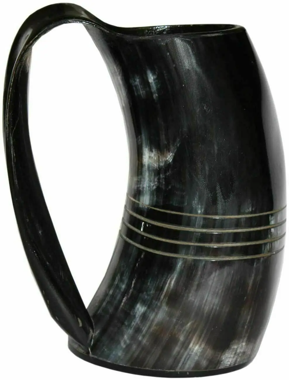 VIKING DRINKING HORN MUG  Handcrafted Ox Cup Goblet Drink Mead, Beer