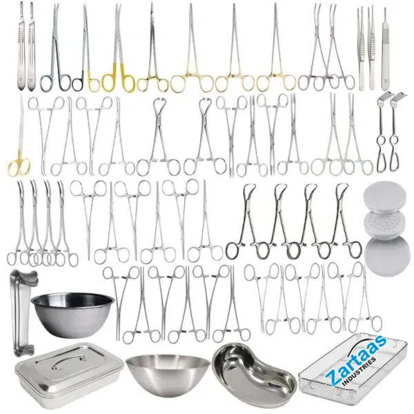 High Quality Stainless Steel Hernia and Appendix Set of 62Pcs Surgical Instruments Manufacturer and Exporter