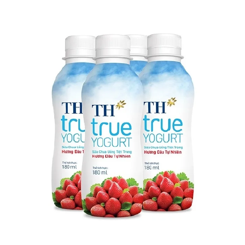 UHT Drinking Yogurt Natural Strawberry 180ml Fruity Flavor Nutrition Organic Halal Certified Milk Yogurt Drinking