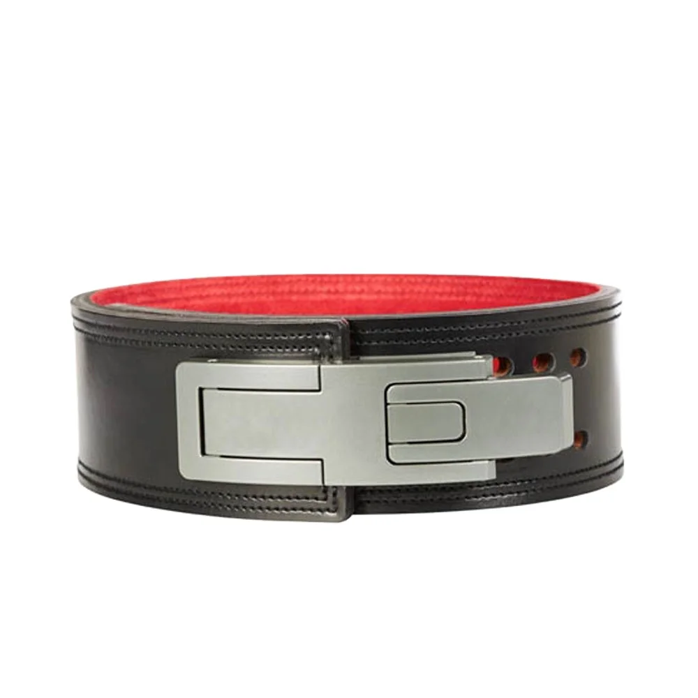 Wholesale custom design weight belts for weightlifting home gym equipment infinitely variable adjustment leather belt