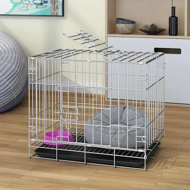 Disturibtor manufacturer pink fashion iron pet cages houses product stackable dog cage drop cage for dogs