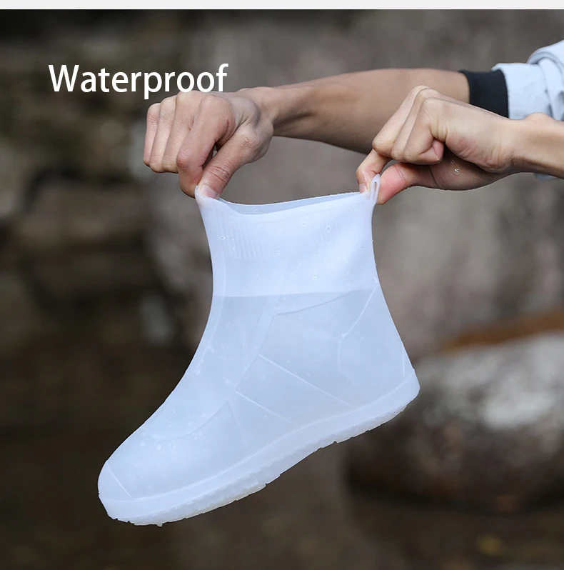 Rain shoes Silicone Waterproof Overshoes Reusable Resistant Rain Boots Non-Slip Washable Protection For Outdoor Use