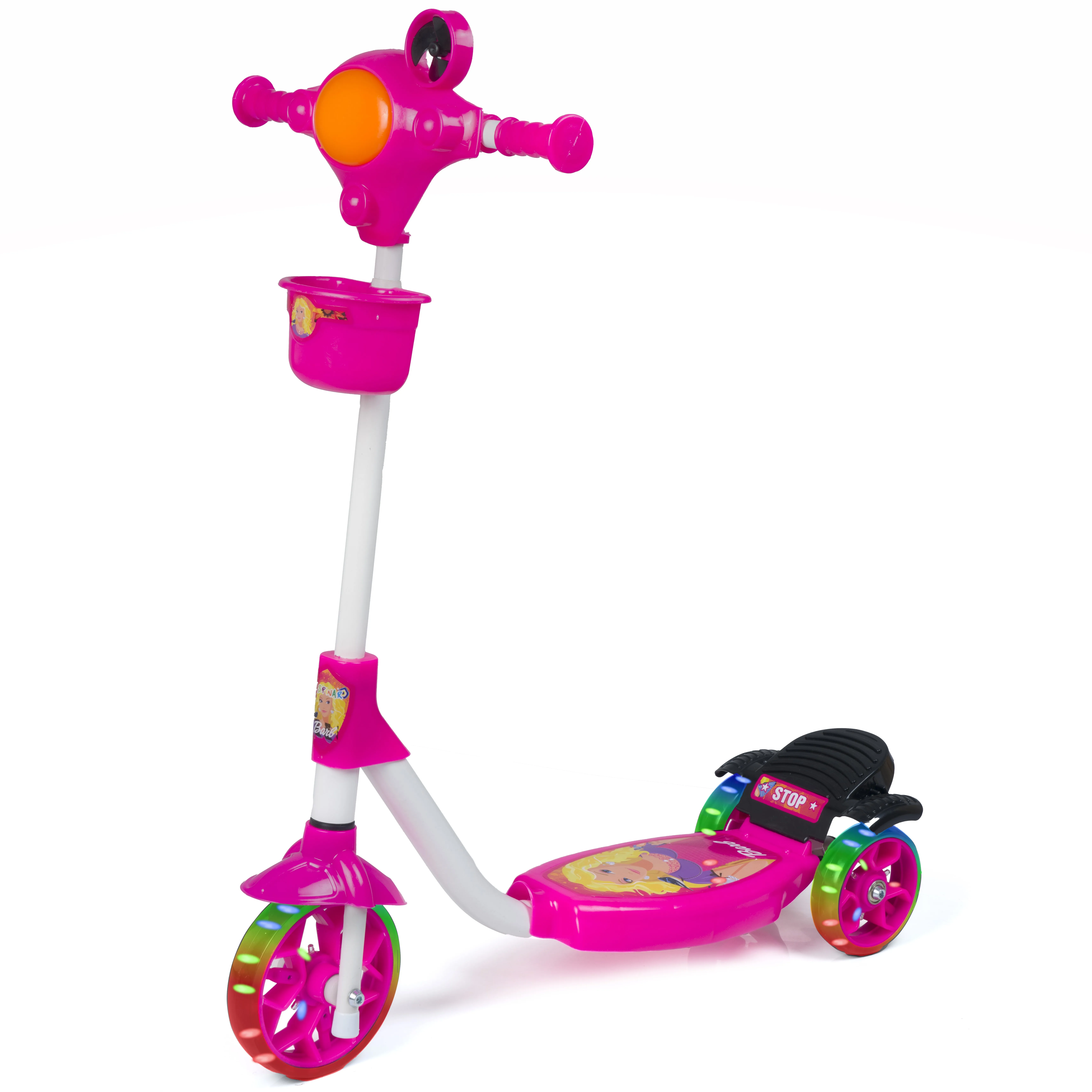 OEM 3-in-1 Kick Scooter for Kids and Babies Foldable with Silicone Wheels and 6 Lights on Each Wheel for 3-6 Years