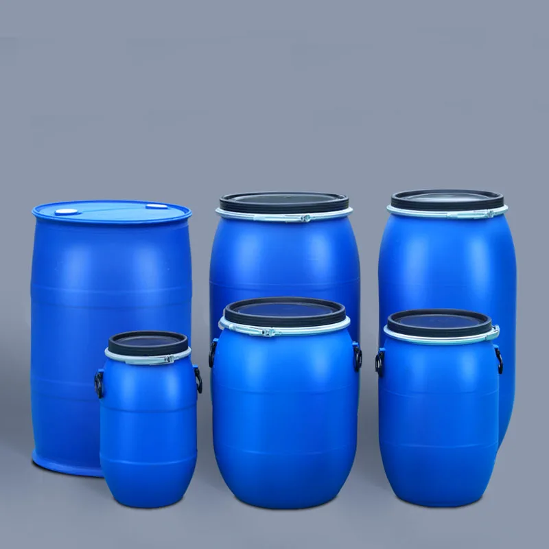 hot sale 200L blue plastic drum / open top 200 liter plastic barrel / HDPE blue 55