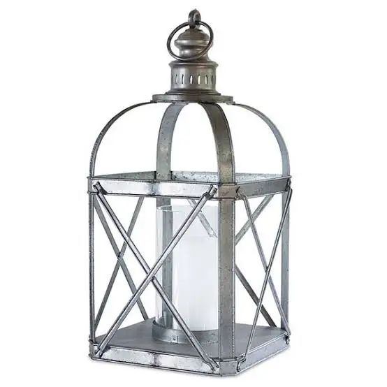 Industrial Creative Vintage Candle Galvanized Lantern Home Decoration Candle Lantern Miniature Home Decor Art Gift Gua