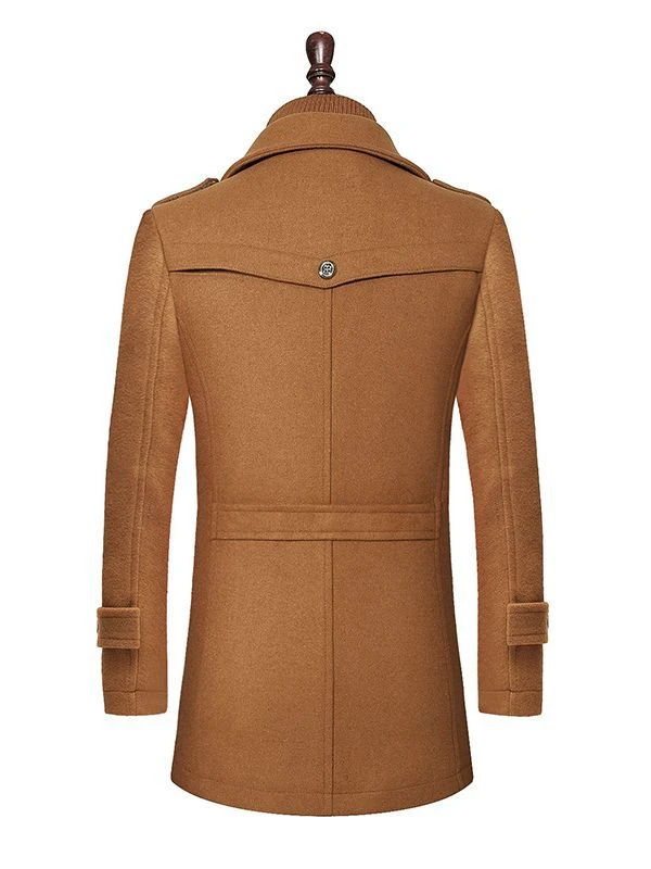 New Man Warm Trench Suits Jacket Casual Overcoat Abrigos Para Hombre Long Winter Coats for Men Long Clothing Length