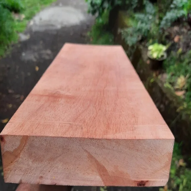 Hot Sale Prefinished T&G Joint Mahogany Color Brazilian Teak Solid Wood Flooring