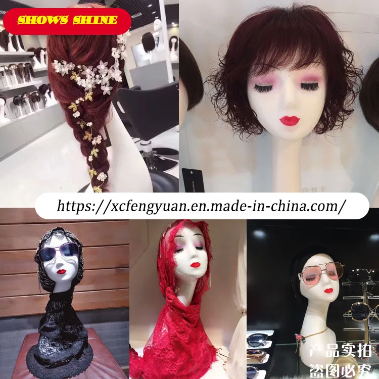 Ready to Ship Female Wig Display Mannequin Head Stand for Wig Hat and Scarf with Purple Eyeshade Mannequin Head