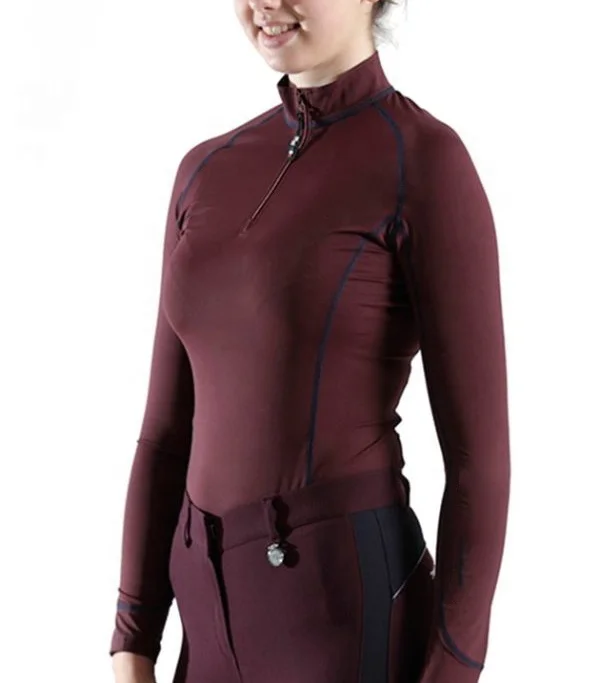 Equestrian Shirt Horse Riding Shirt OEM Customized Logo Dry Fit Elastic Equestrian Clothing Horse Riding Top For Women by Canleo