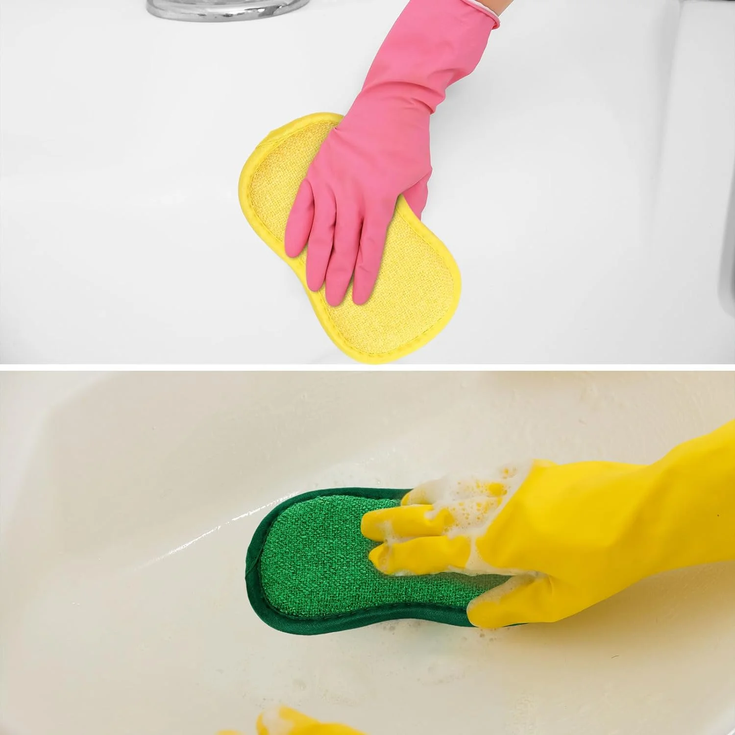 Kitchen Dish washing sponge scrubber Magic nano cleaner dish scrub sponge kitchenware set Double cleaning Sponge pad for kitchen