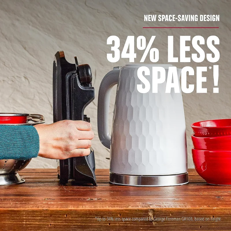 WHOLESALE George Foreman 2 Serving Classic Plate Electric Indoor Grill and Panini Press,  GRS040B