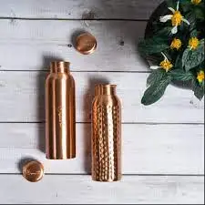 Custom Hammered Pure Copper Bottles for Water 1 Liter Yoga Health manufacture wholesale supplier exporter india