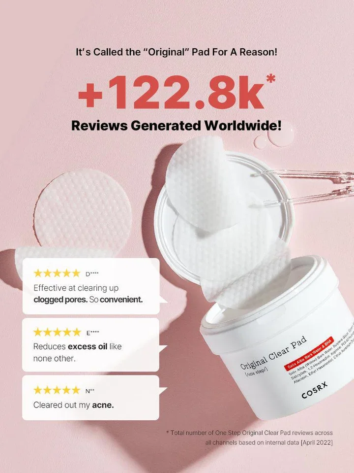 [COSRX ]  One Step Original Clear Pad 70 Pads   Korean Best selling No Parabens No Sulfates No Phthalates