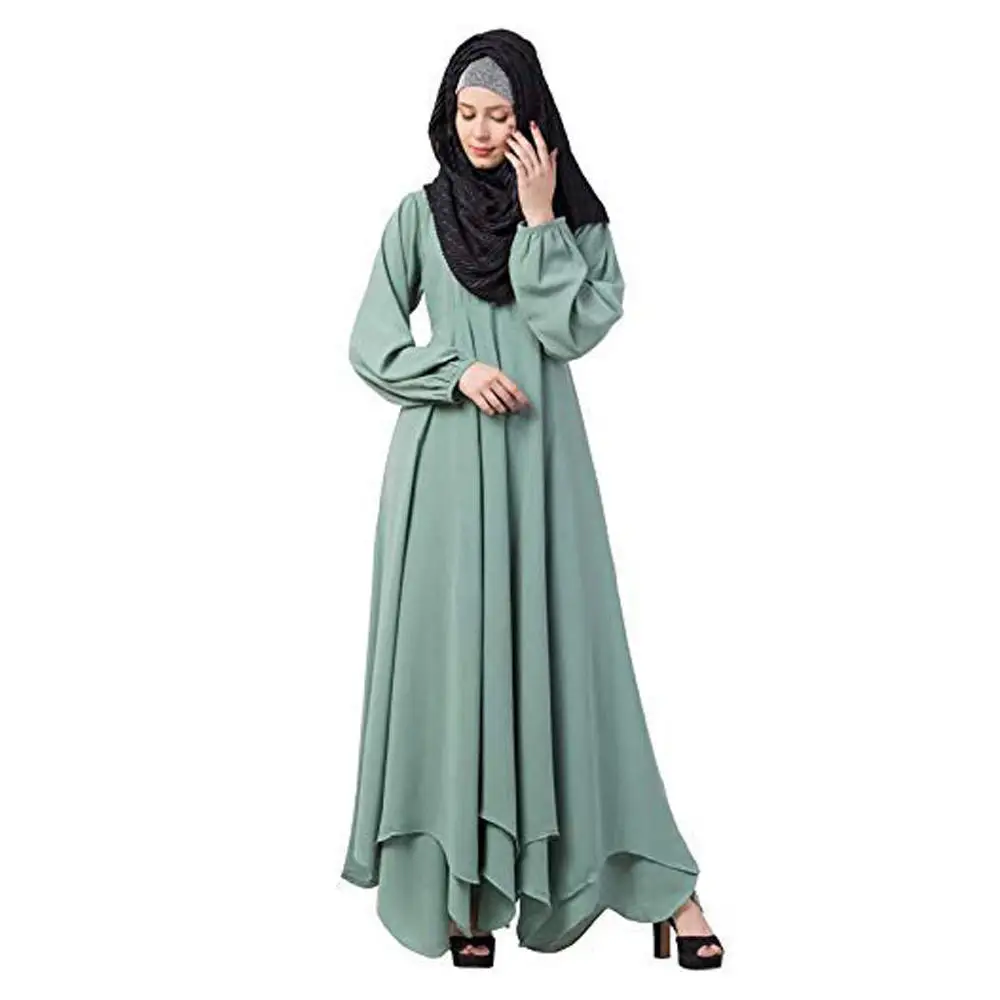 2022 New Islamic Clothing Muslim Women Long Sleeve Tunic Pants dubai abaya 2 Piece Suit dresses