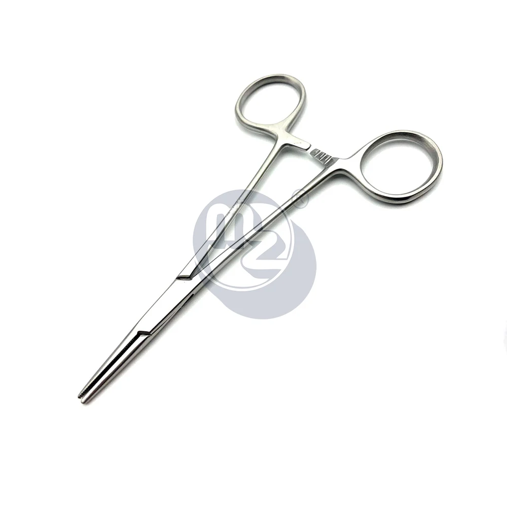 New 2pc Straight + Curved Hemostat Forceps Locking Clamps Dental Tissue Locking Clamps