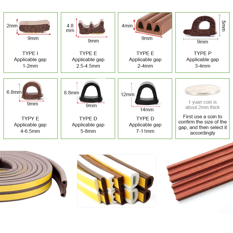 Уплотнительная лента, силиконовая ПВХ резиновая D e-образная уплотнительная лента для дверей и окон, уплотнительная лента для раздвижных стыков