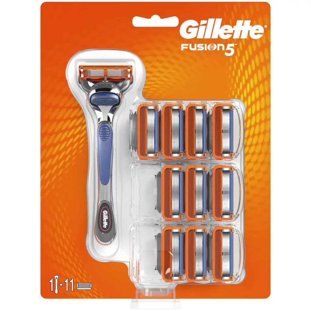 Gillette мужские сменные лезвия для бритвы 10 картриджей Fusion5 2 картриджа смазки более удобного бритья