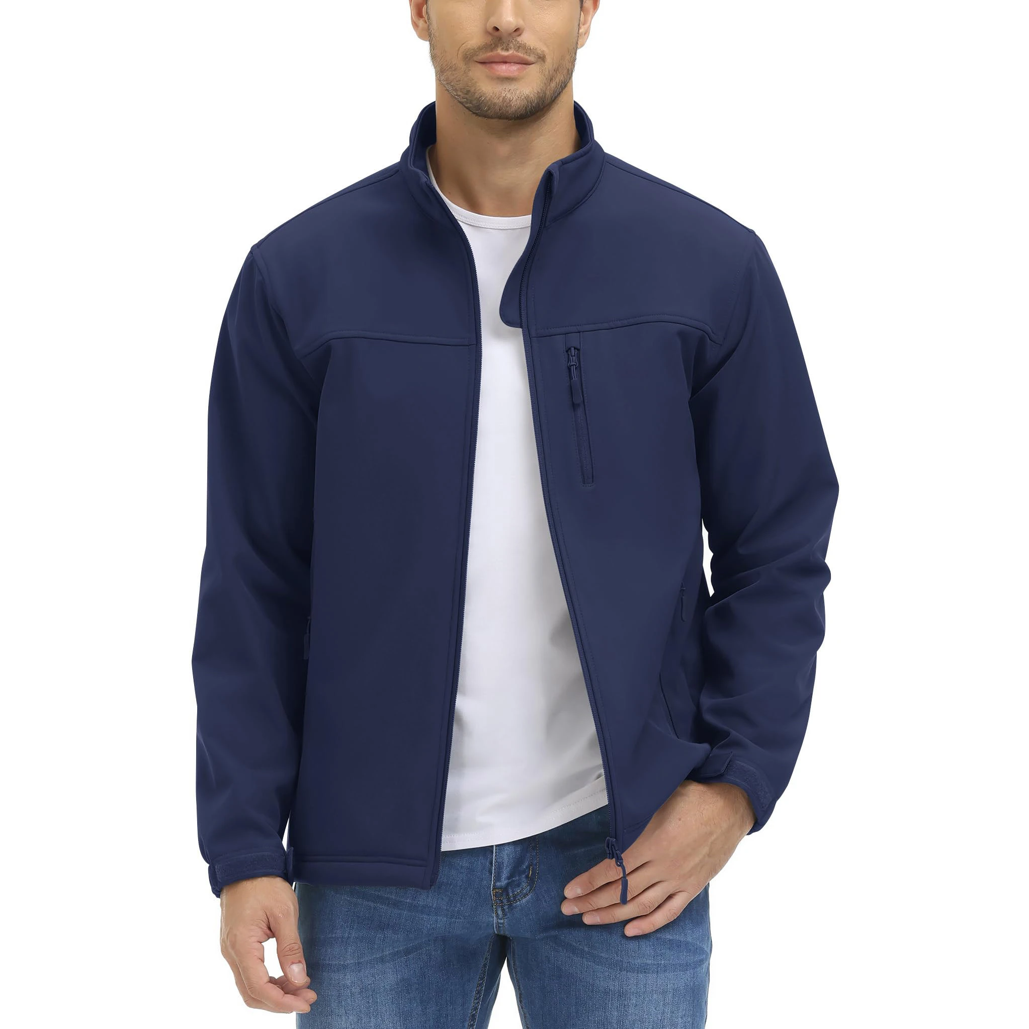 Custom Winter Softshell Jacket Sports Outdoor Hunting Breathable Cordura Material Quick Dry Windproof Waterproof Zipper Closure
