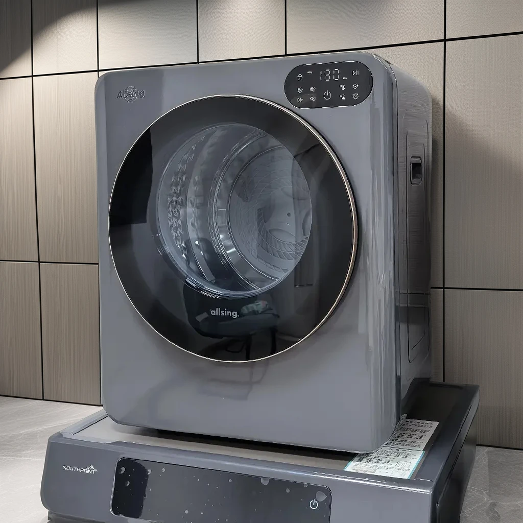 New Design Electric Stainless Steel Tumble Dryer Machine 3KG Capacity with Manual Power Source for Household Car RV US Plug