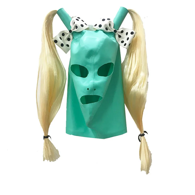 Latex Cosplay Cockscomb Hood Mask Rubber Fetish Customized  size OEM ODM headwear  Cheap Price
